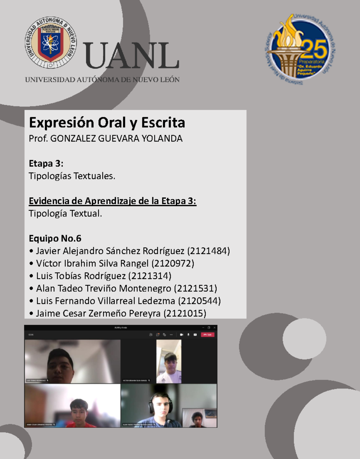 Evidencia de Aprendizaje No. 3 EOyE - ExpresiÛn Oral y Escrita Prof ...