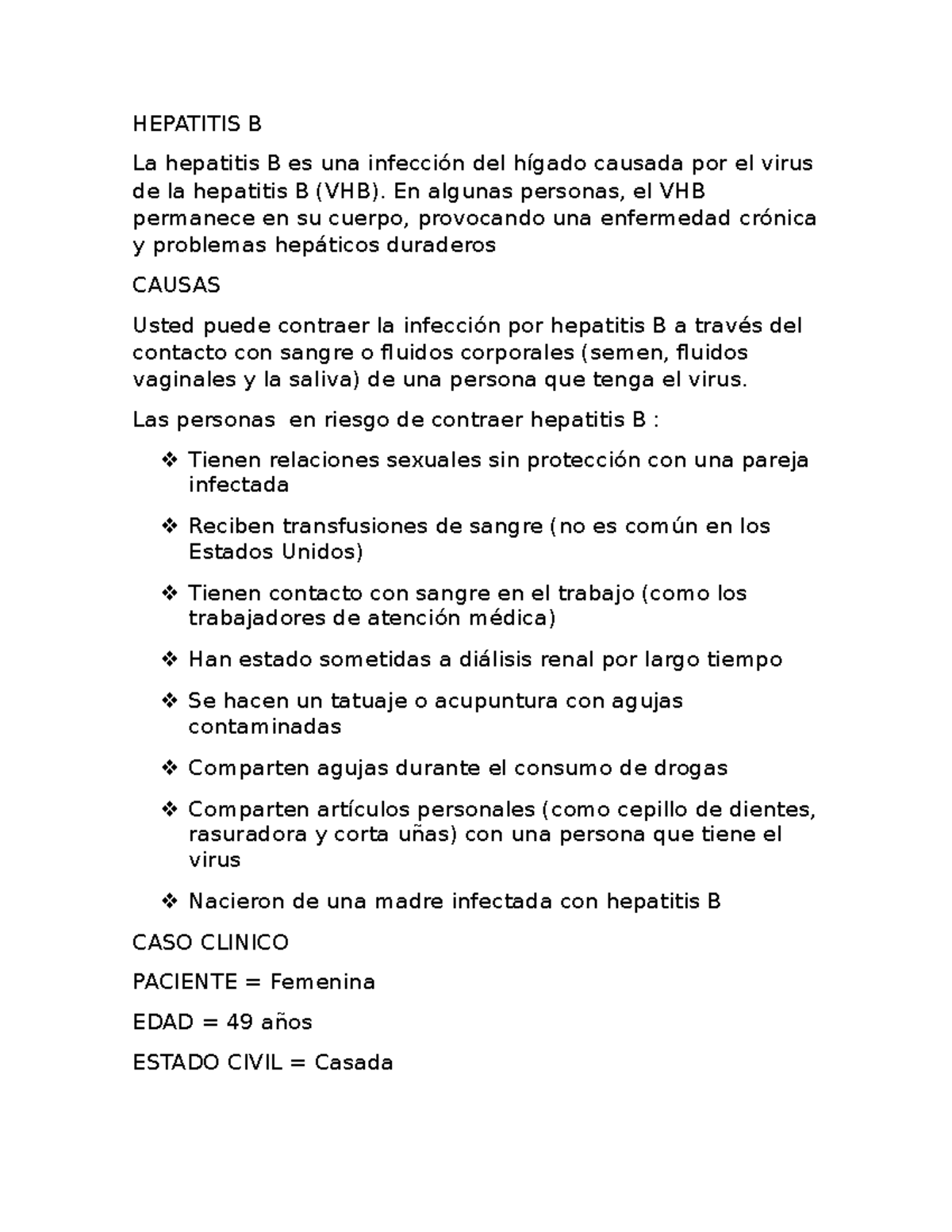 Hepatitis B Resumen Y Apuntes - HEPATITIS B La Hepatitis B Es Una ...