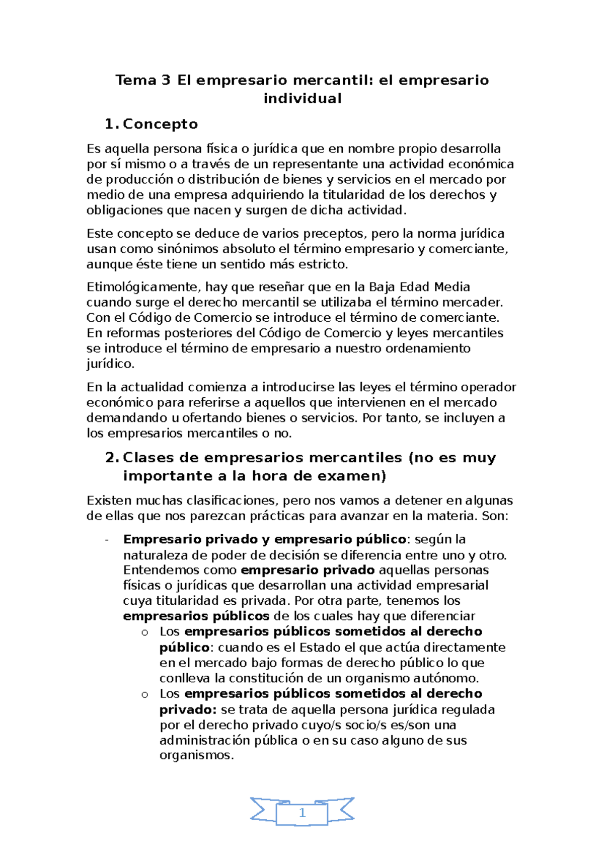 Tema 3 El empresario mercantil - Tema 3 El empresario mercantil: el ...