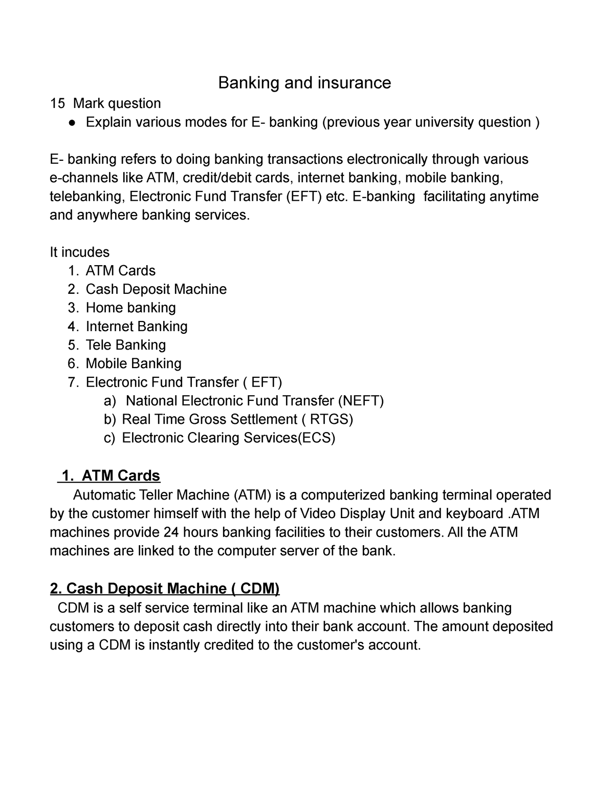 write an essay on banking system