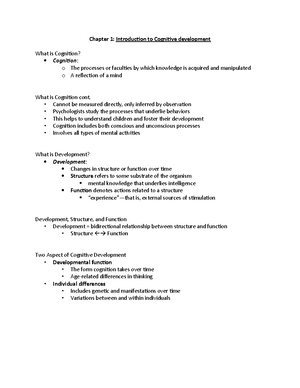 Psych 334 chapter 7 - Prof. Lise - Chapter 7: Learning to Think on ...