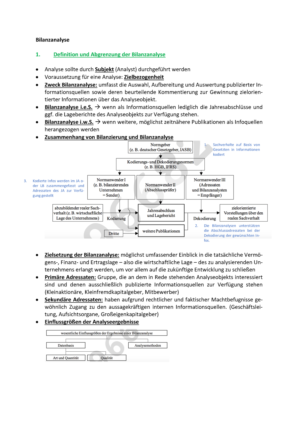 Bilanzanalyse - Zusammenfassung Rechnungslegung - 3. Bilanzanalyse 1 ...