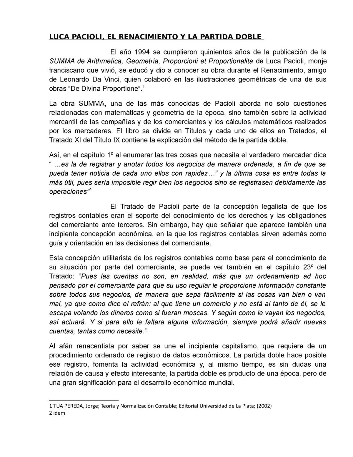 Luca Pacioli Luca Pacioli El Renacimiento Y La Partida Doble El Año 1994 Se Cumplieron 0283