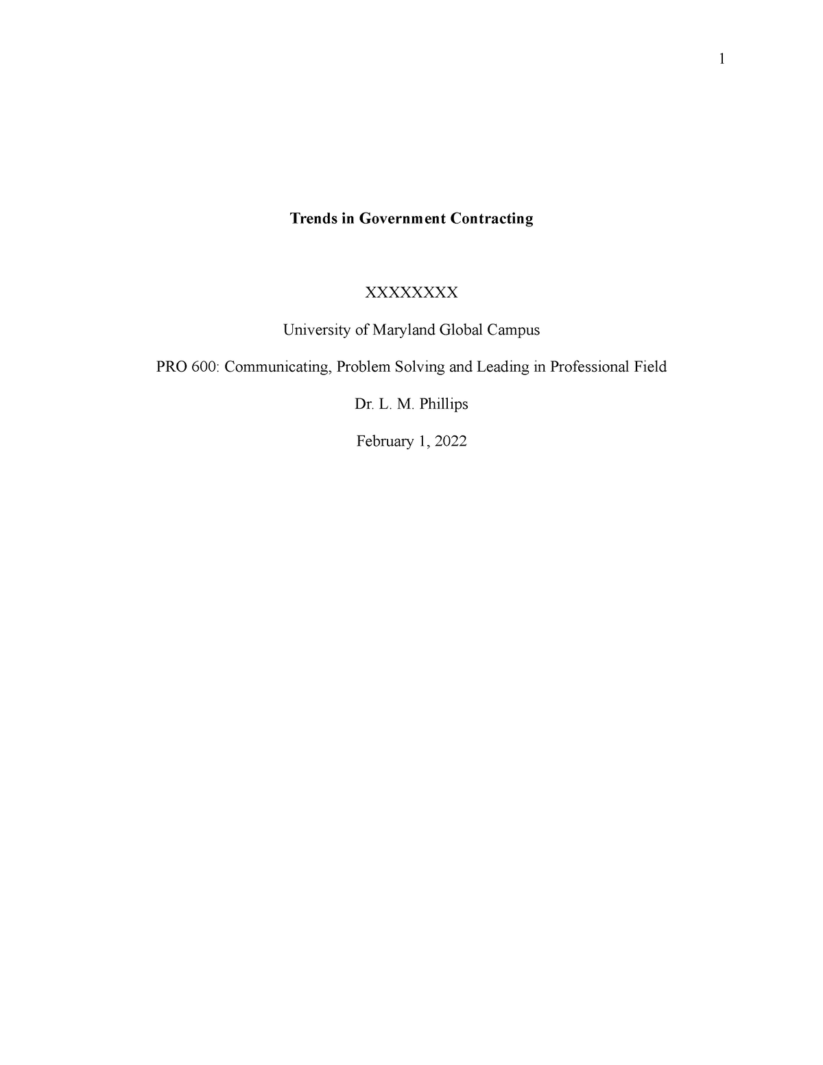 Project 2 Trends in Government Contracting Trends in Government