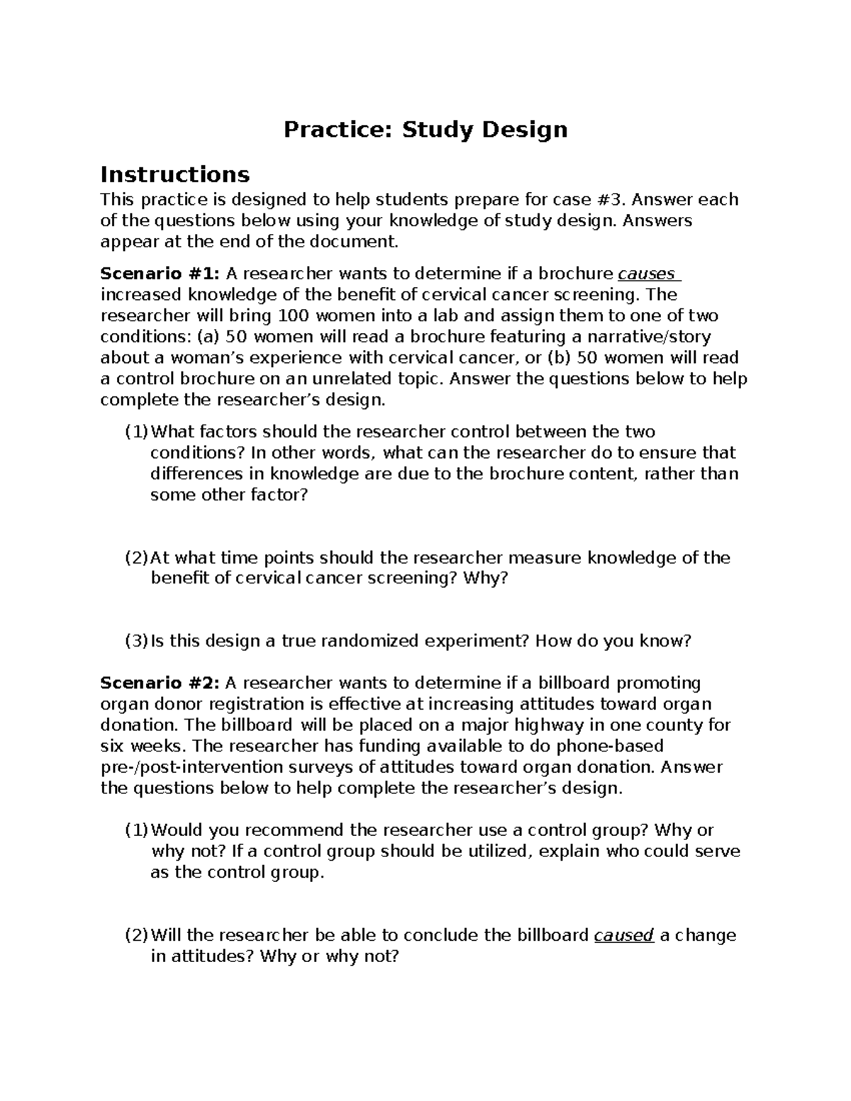 Practice Study Design(1) - Tagged - Practice: Study Design Instructions ...
