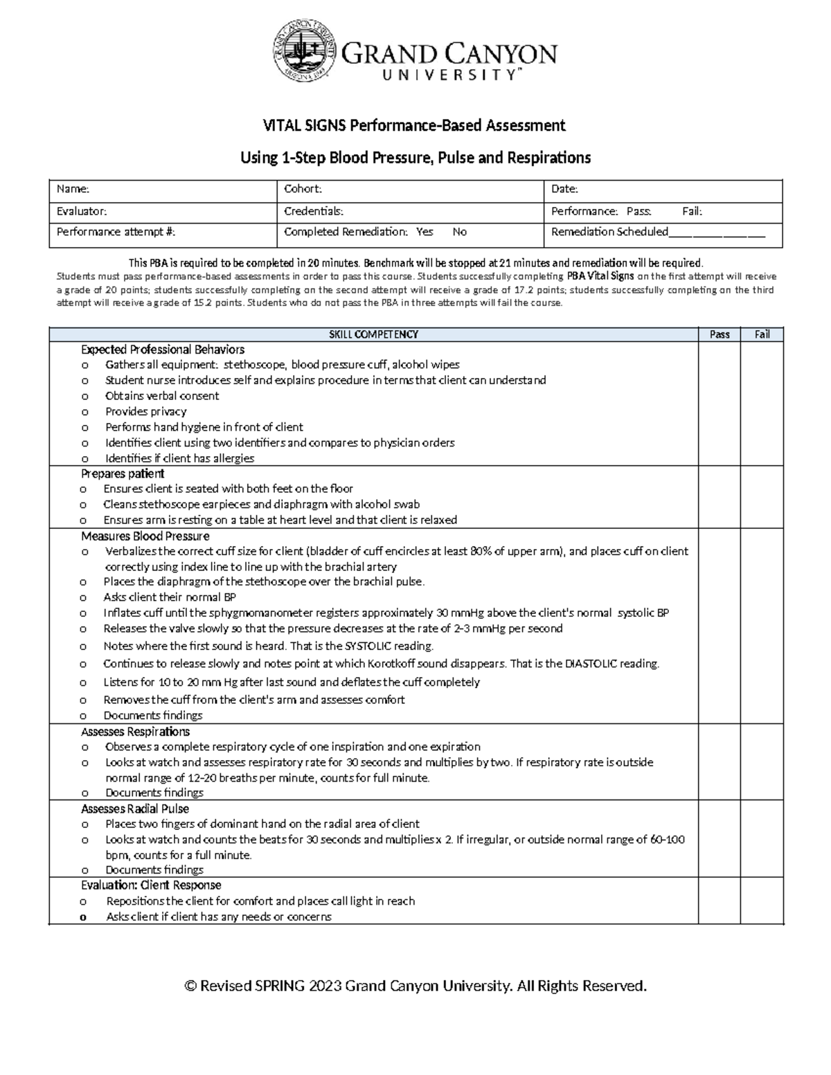 NSG 316-Vital-Signs PBA revised - VITAL SIGNS Performance-Based ...