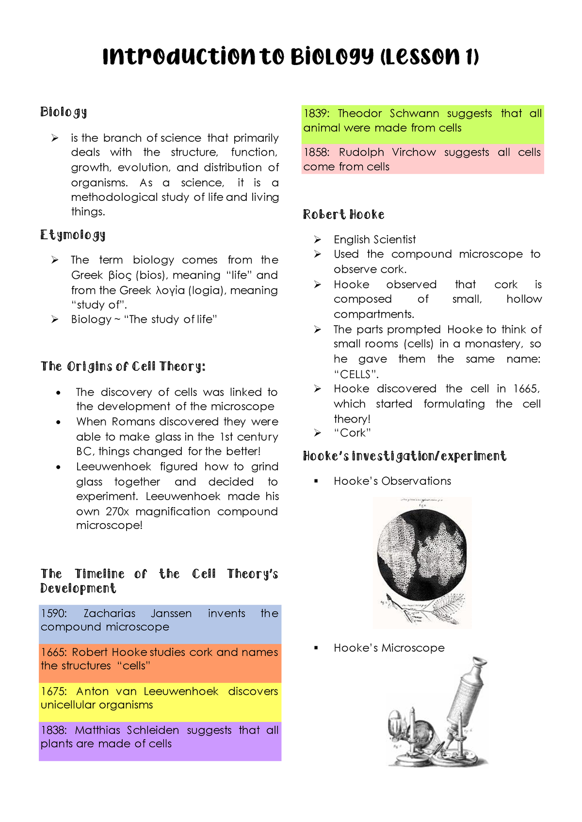 Introduction To Biology - Lesson 1 - Introduction To Biology (Lesson 1 ...