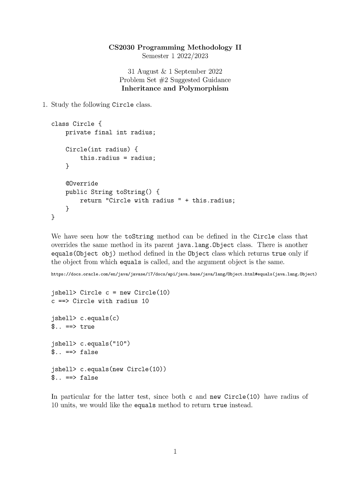 Recitation 02guide - Introductory Mathematics - CS2030 Programming ...