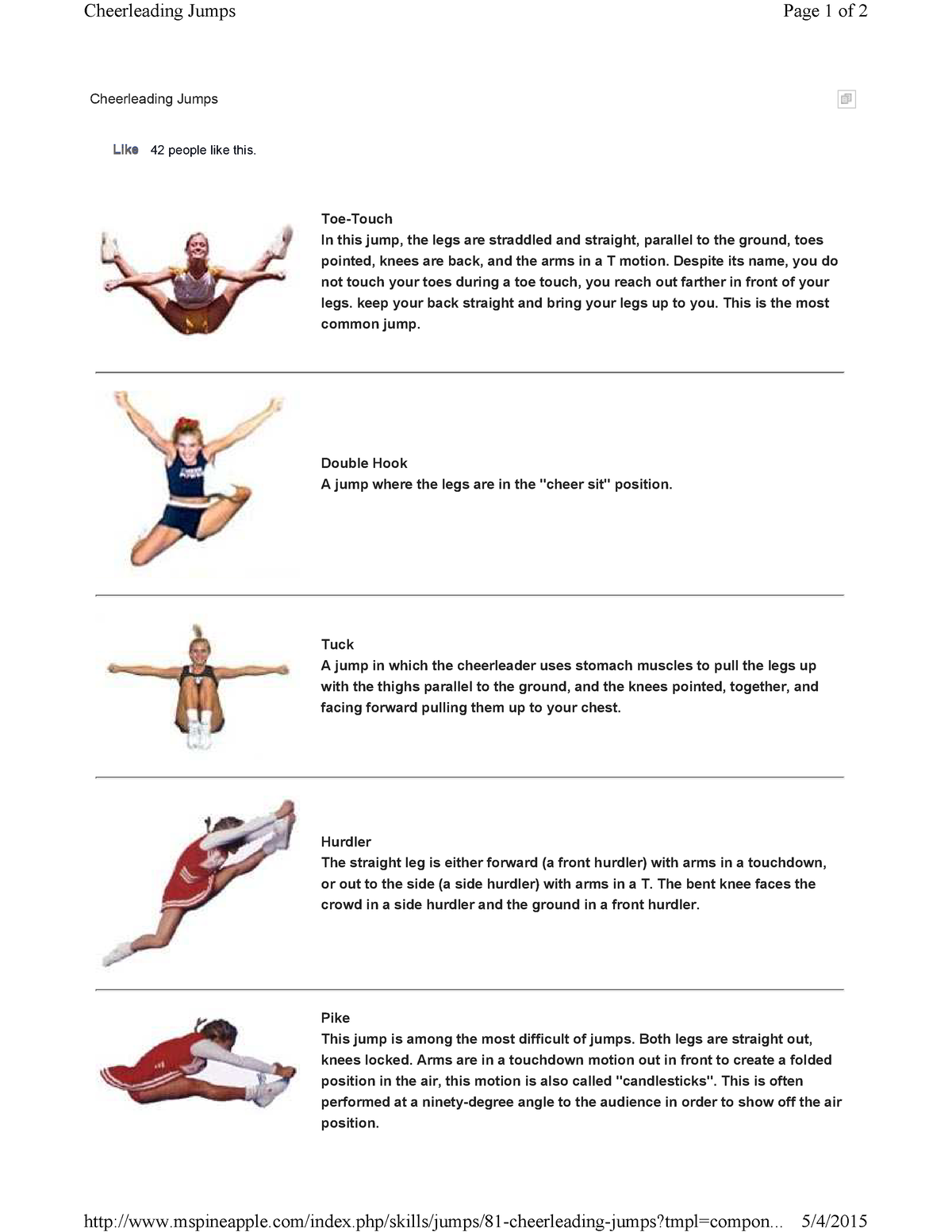 basic cheerleading moves
