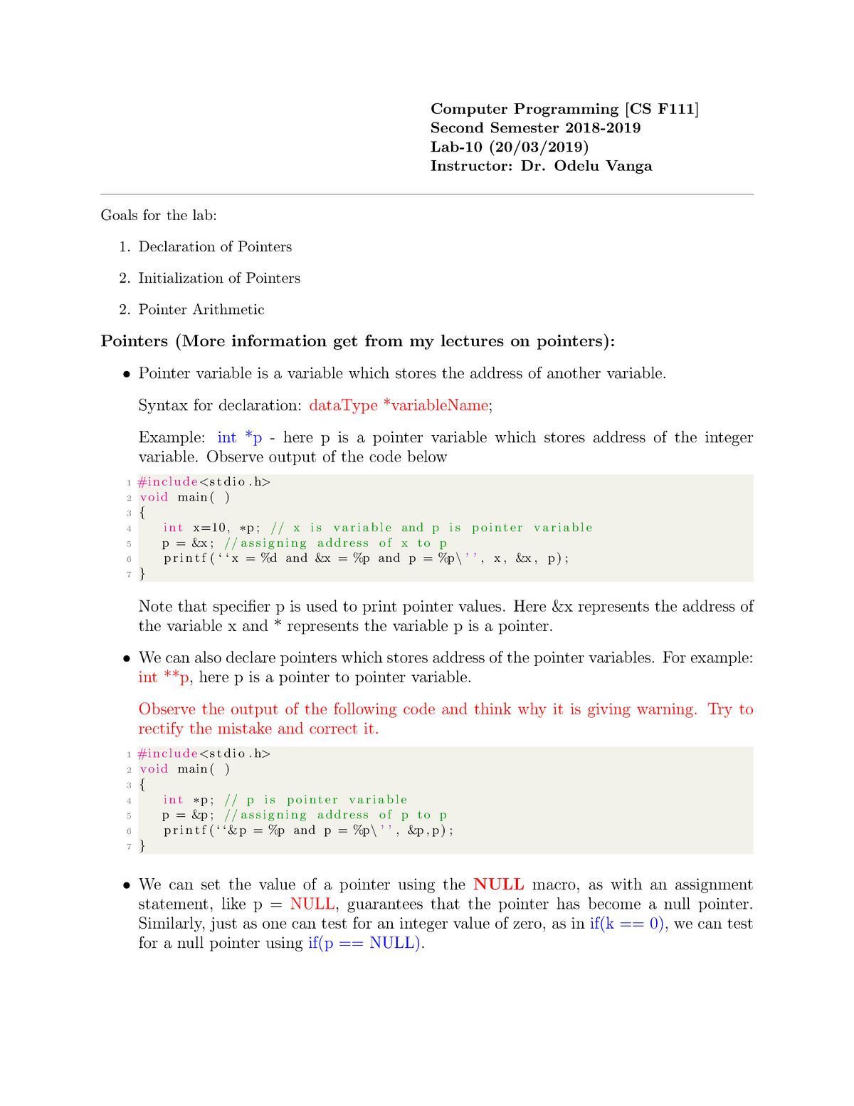 Lab-10 - Lab Sheets Containing Programs For C Language - Computer ...