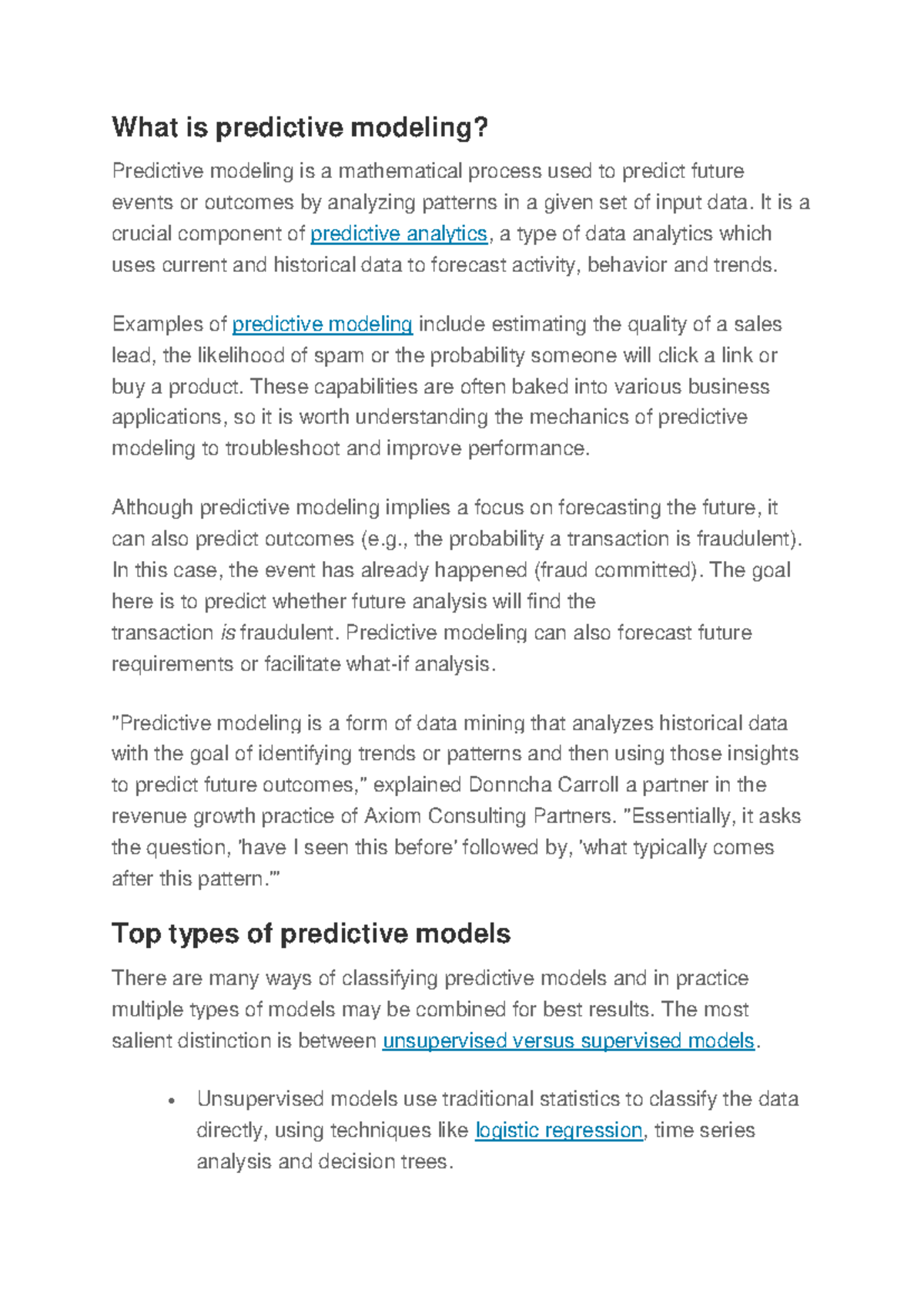3 rd unit - data minning notes - What is predictive modeling ...