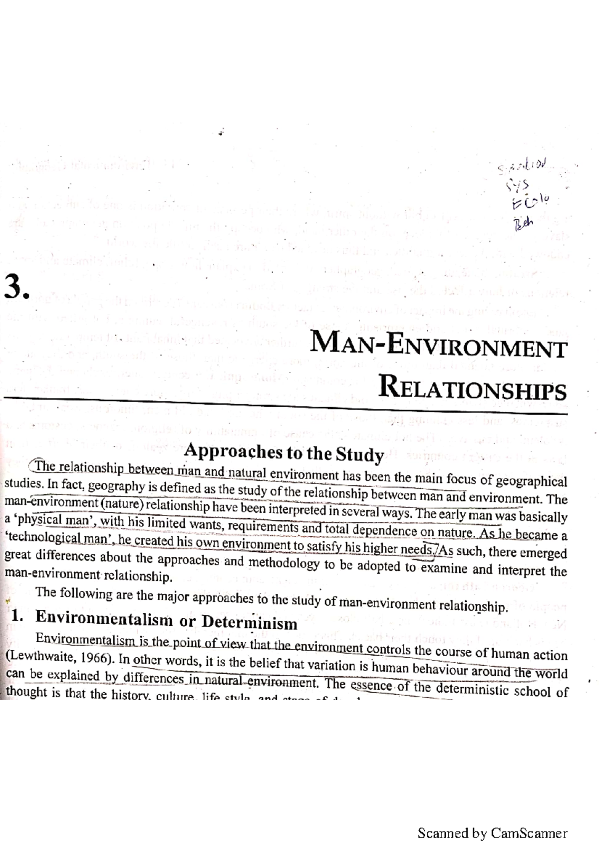 Human envt rel environment Geography Honours Studocu