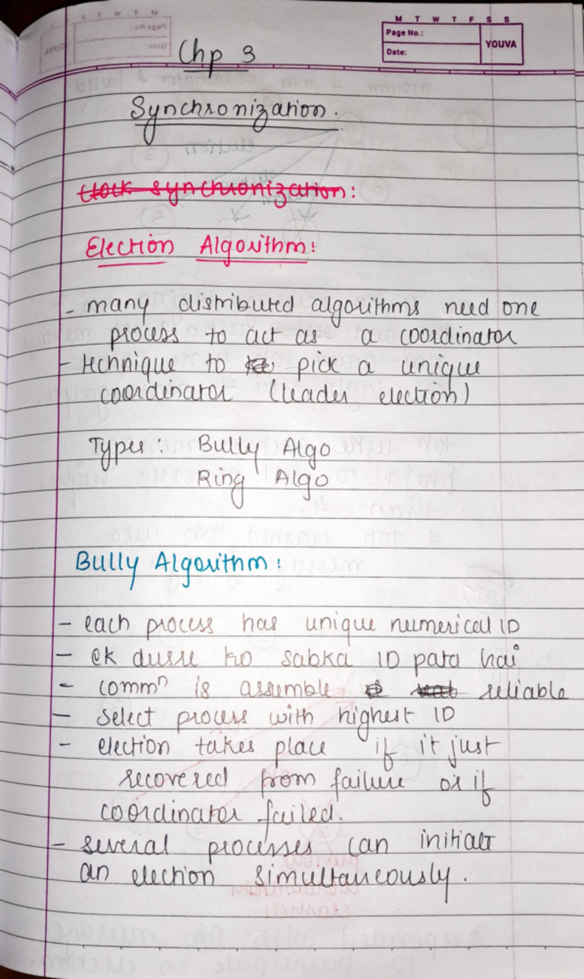 Dc chap 3 election algorithm - Distributed Computing - Studocu