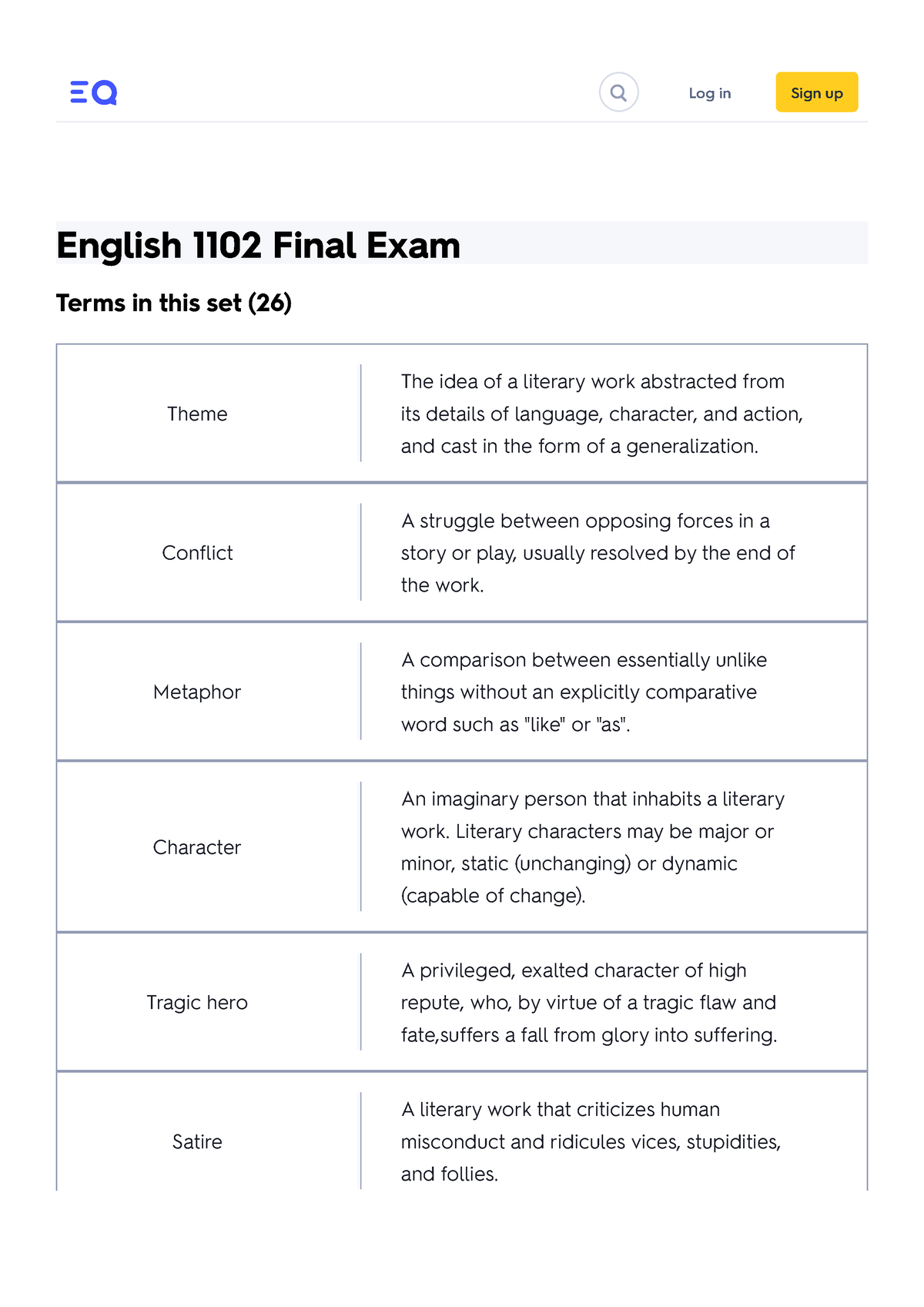 English 1102 Final Exam Flashcards Quizlet - English 1102 Final Exam ...