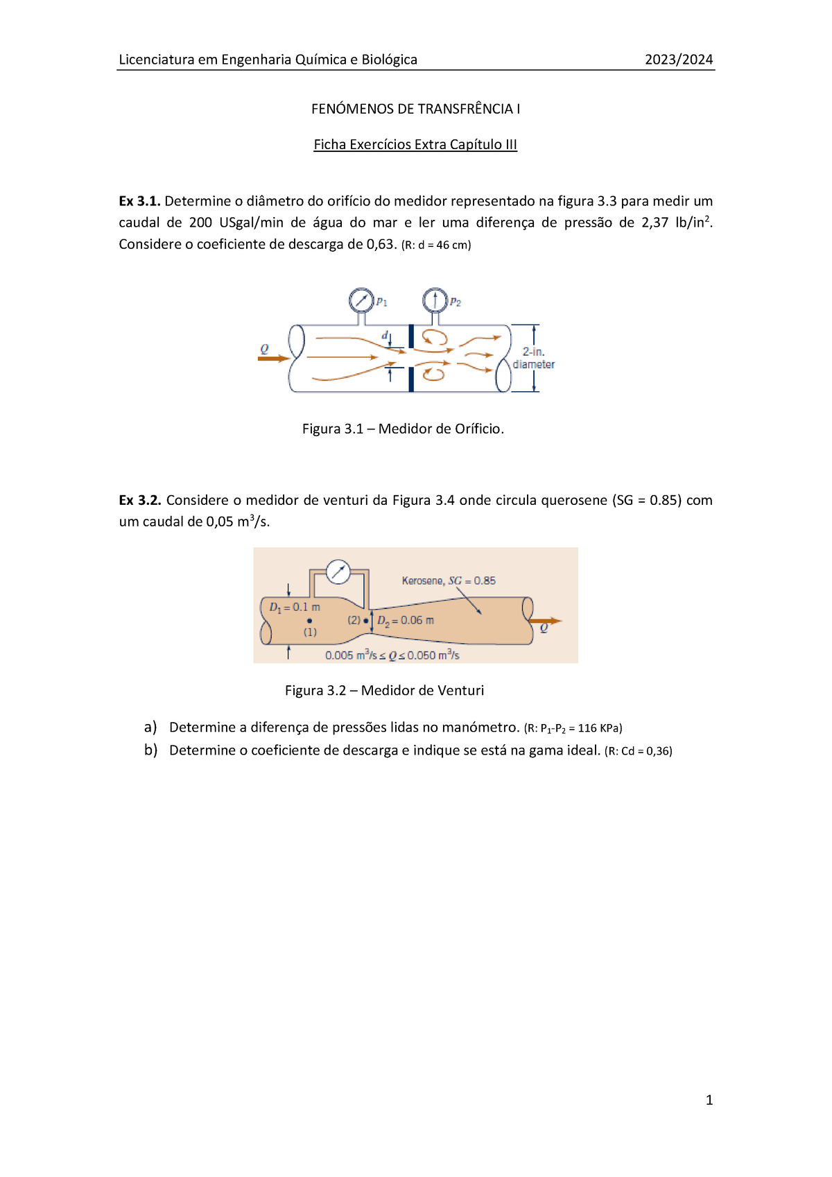 Exerc Cios Extra Cap Tulo 3 2023 2024 - Licenciatura Em Engenharia ...