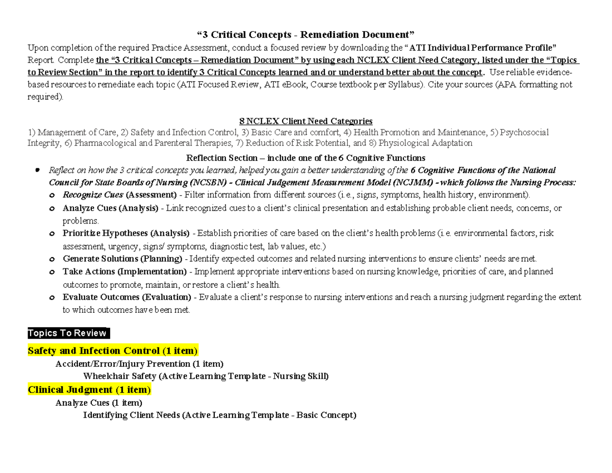 3 Critical Concepts - Remediation Document (1)-1-1 - “3 Critical ...