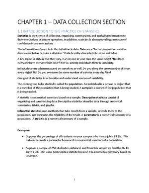 MATH200 Chapter 9 notes - CHAPTER 9 – Estimating the Value of a ...
