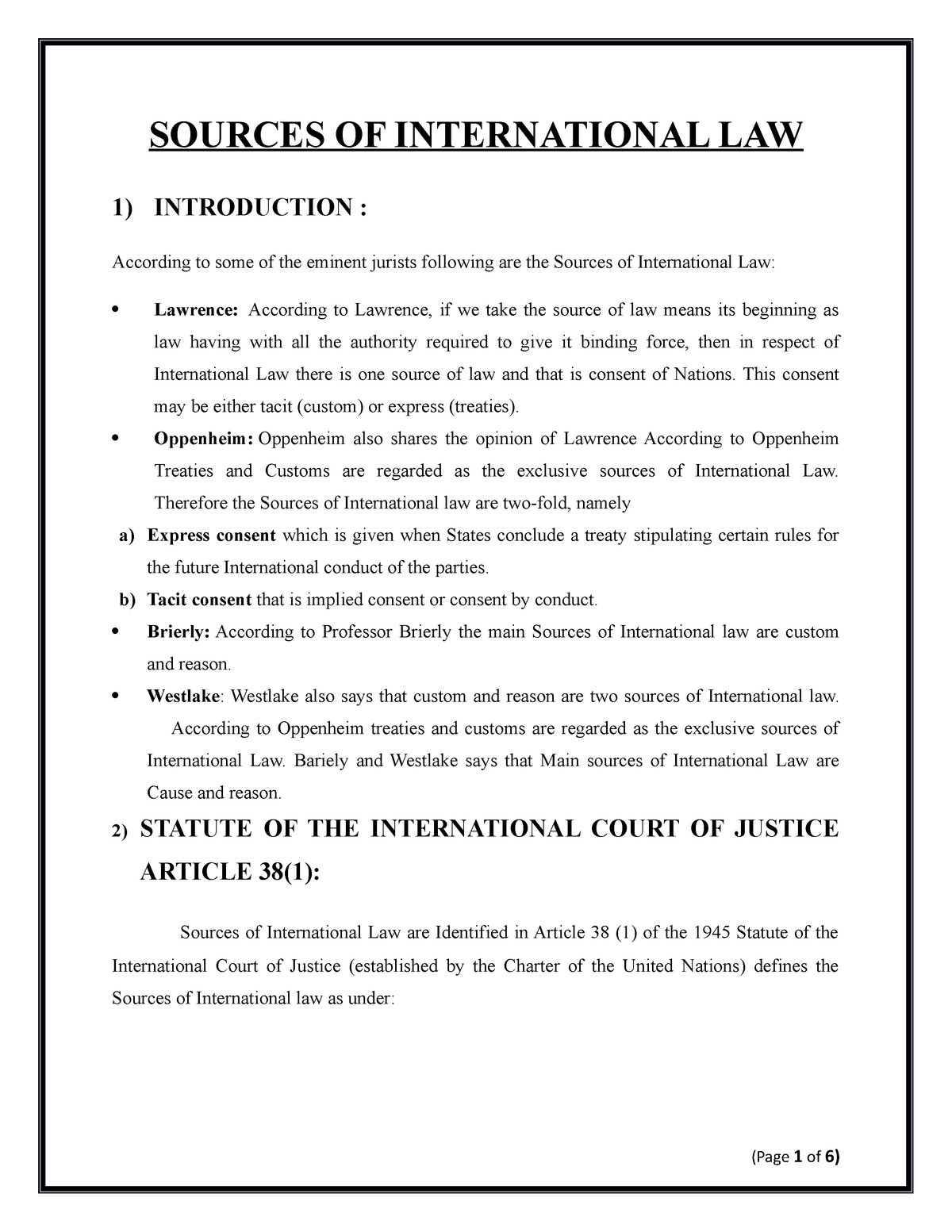 sources of law assignment pdf