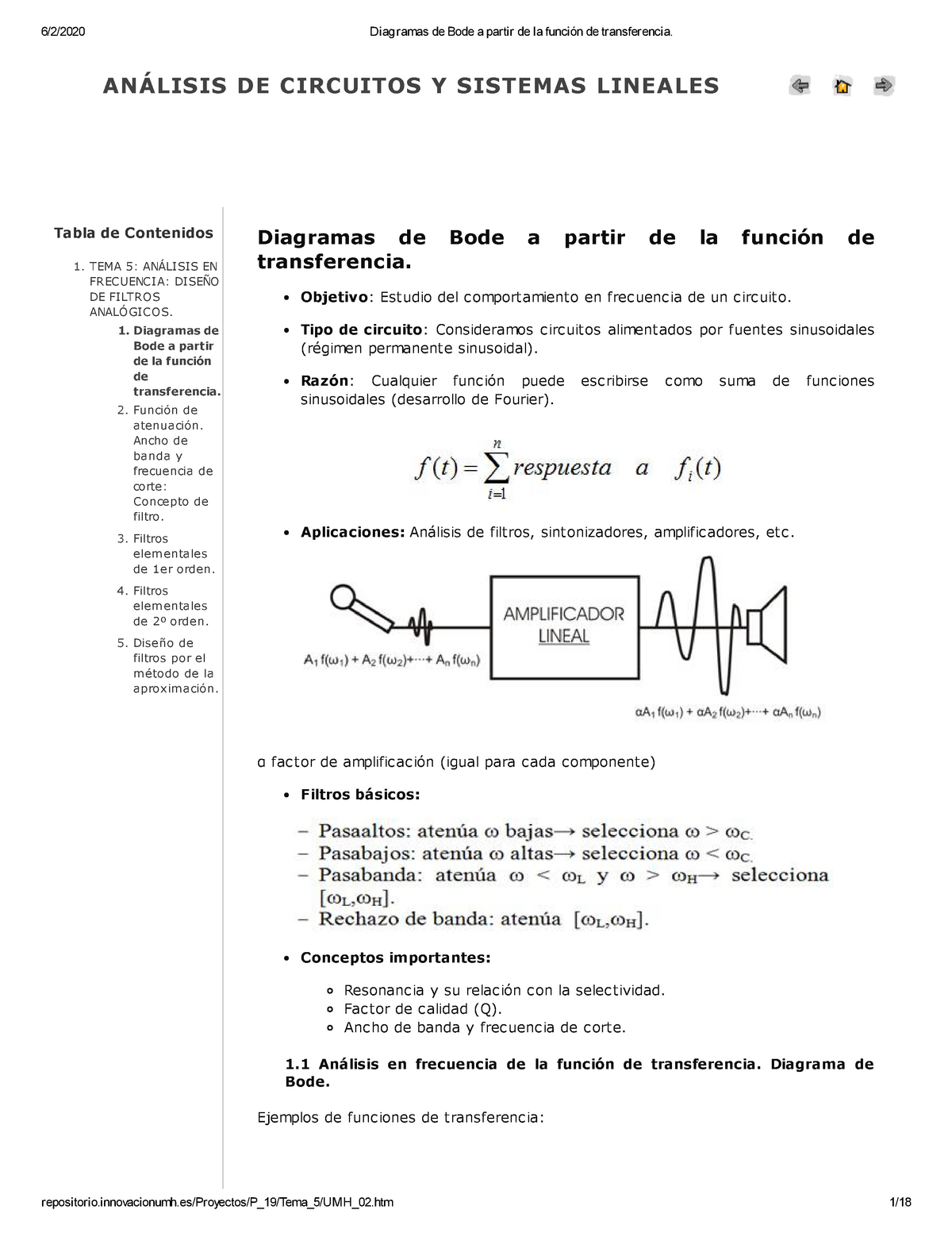 Diagramas de Bode a partir de la función de transferencia - ANÁLISIS DE  CIRCUITOS Y SISTEMAS - Studocu