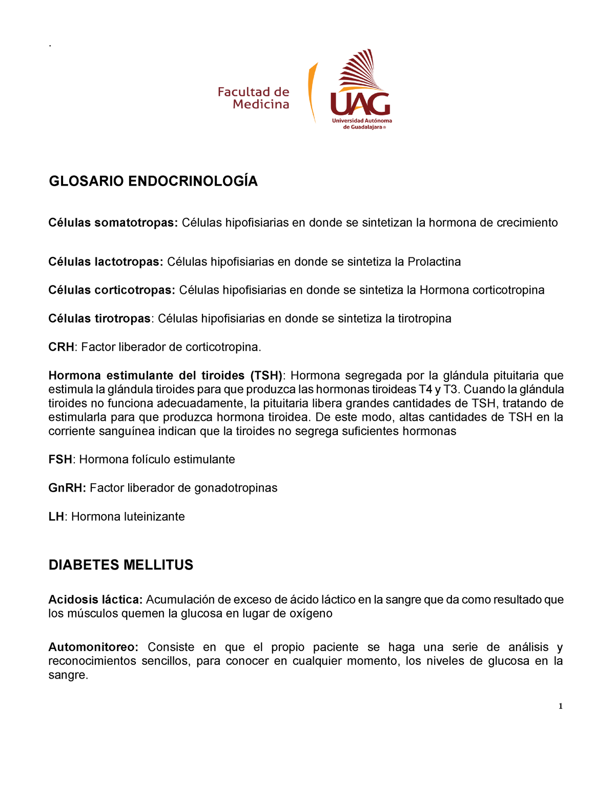 Glosario De Terminos Usados En Endocrinolog A Endocrinolog A Glosario Endocrinolog A C Lulas