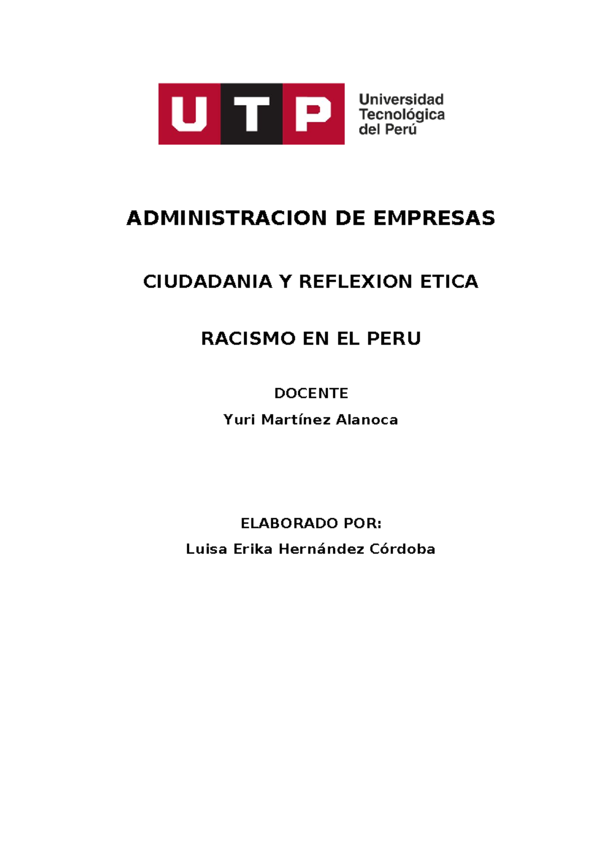 SEM09 Racismo EN EL PERU CYRE - Ciudadanía y reflexión etica ...