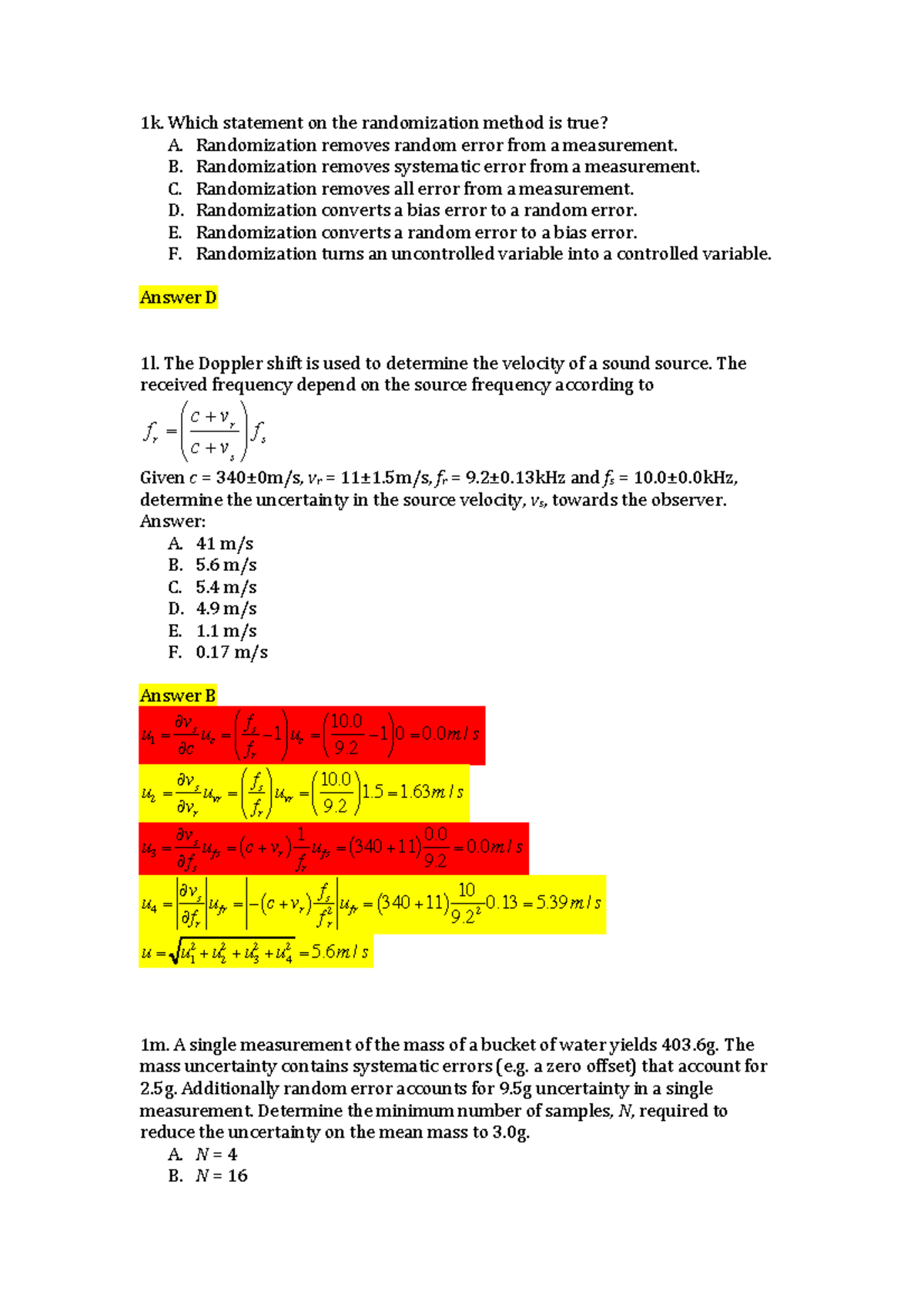 what is random assignment multiple choice question