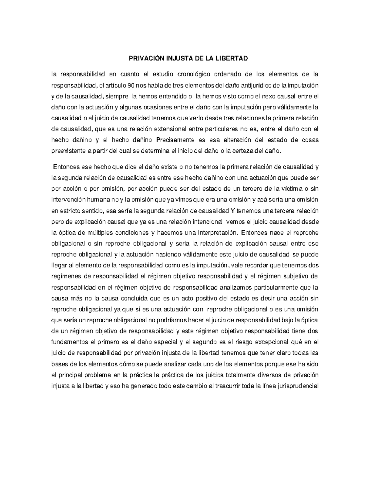 Sentencia de Unificación 363 Privación injusta de la libertad 2 ...