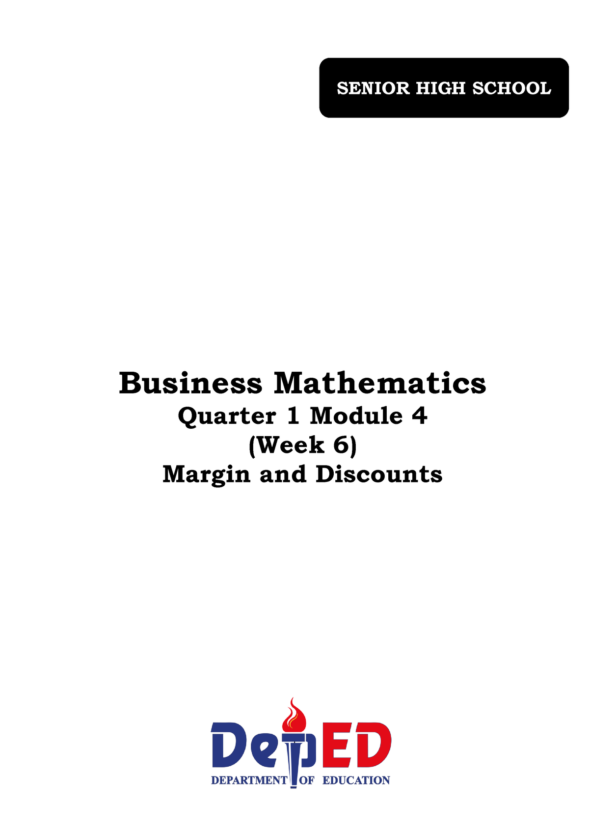 4 Q1 Bus Math - Business Mathematics Module 4 For First Quarter - I Business Mathematics Quarter ...