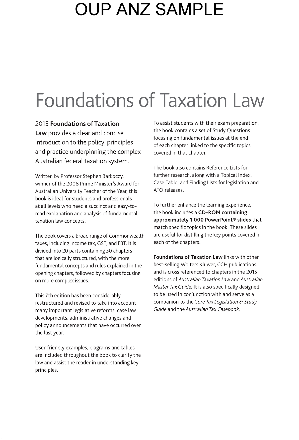 Foundation Of Taxation Law - Foundations Of Taxation Law 2015 ...