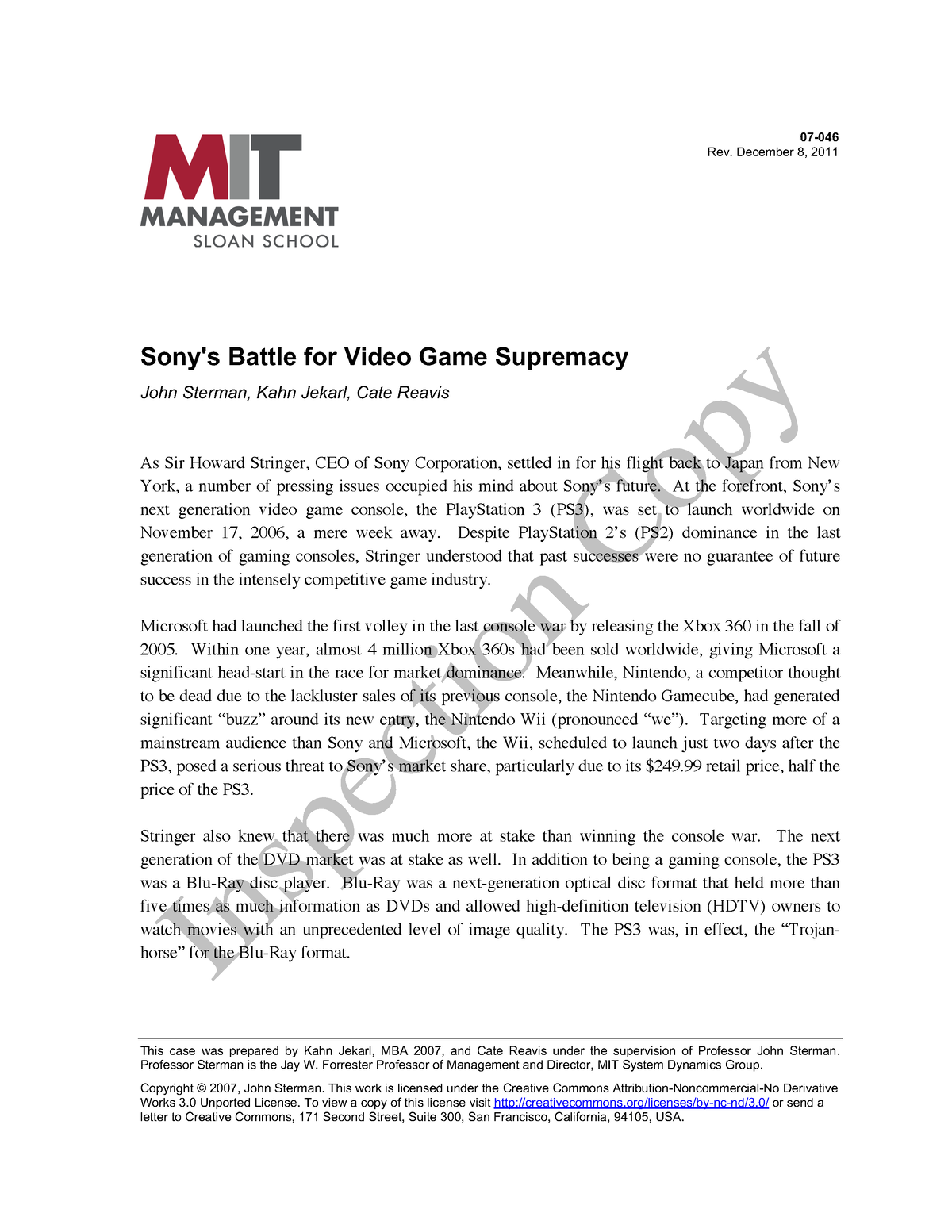 sony's battle for video game supremacy case study answers