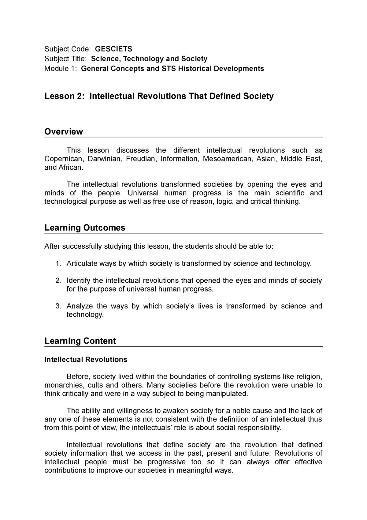 sts-module-1-lesson-2-intellectual-revolution-that-defined-society