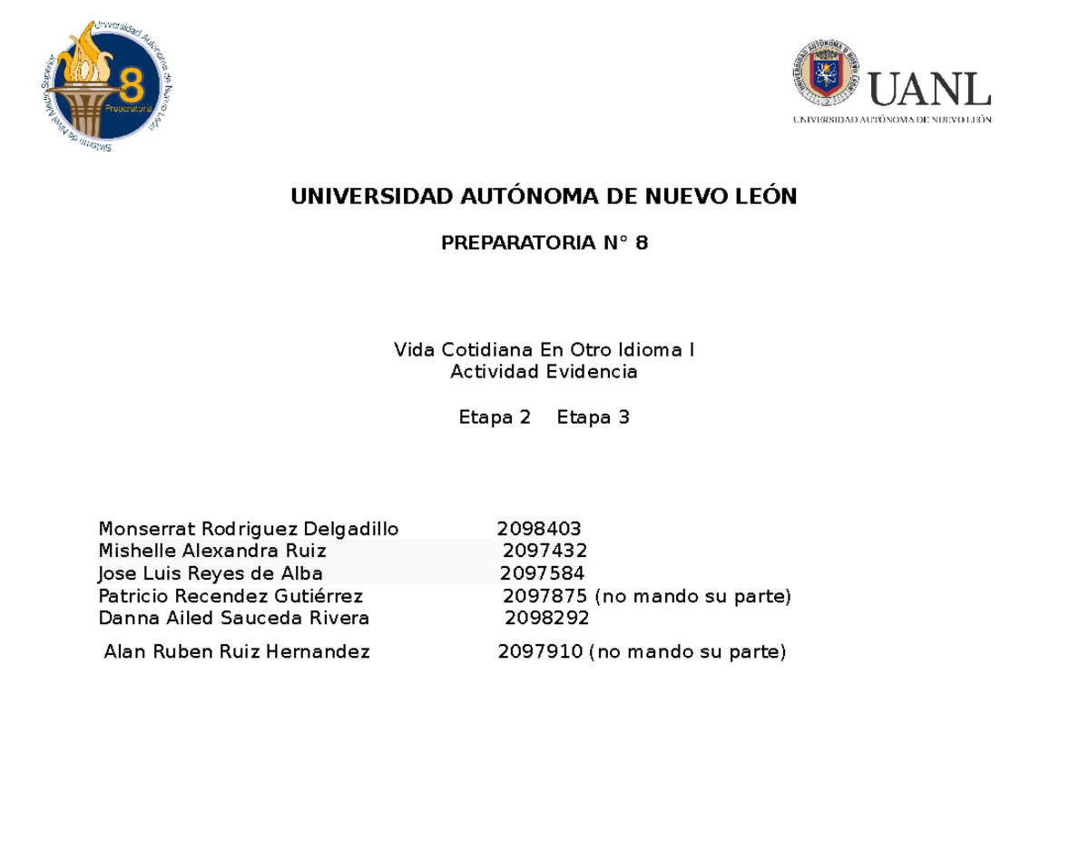 Copia de Equipo 8 EV3 VCOI 1 - UNIVERSIDAD AUTÓNOMA DE NUEVO LEÓN ...
