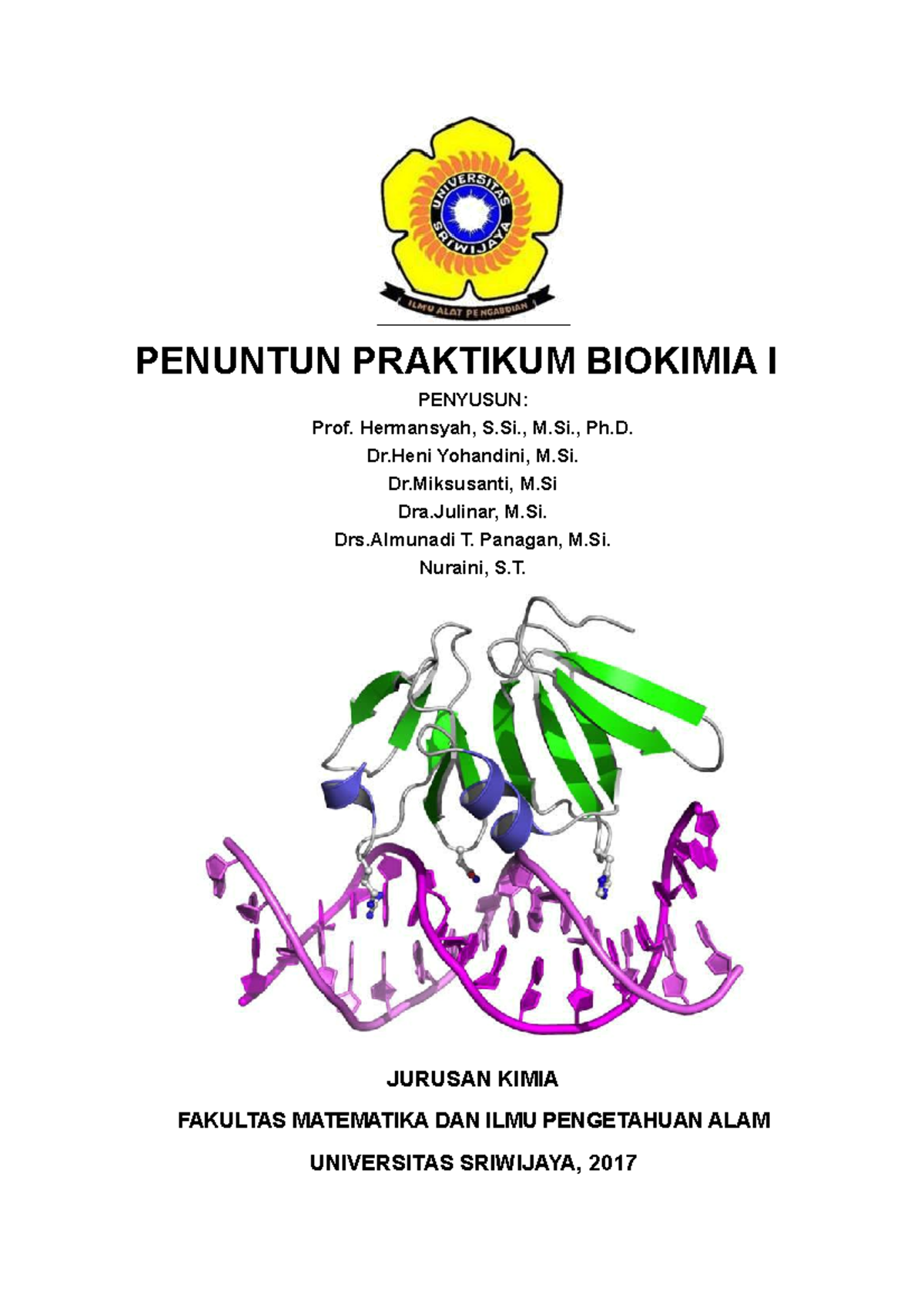 Modul Praktikum Biokimia I WORD - PENUNTUN PRAKTIKUM BIOKIMIA I ...