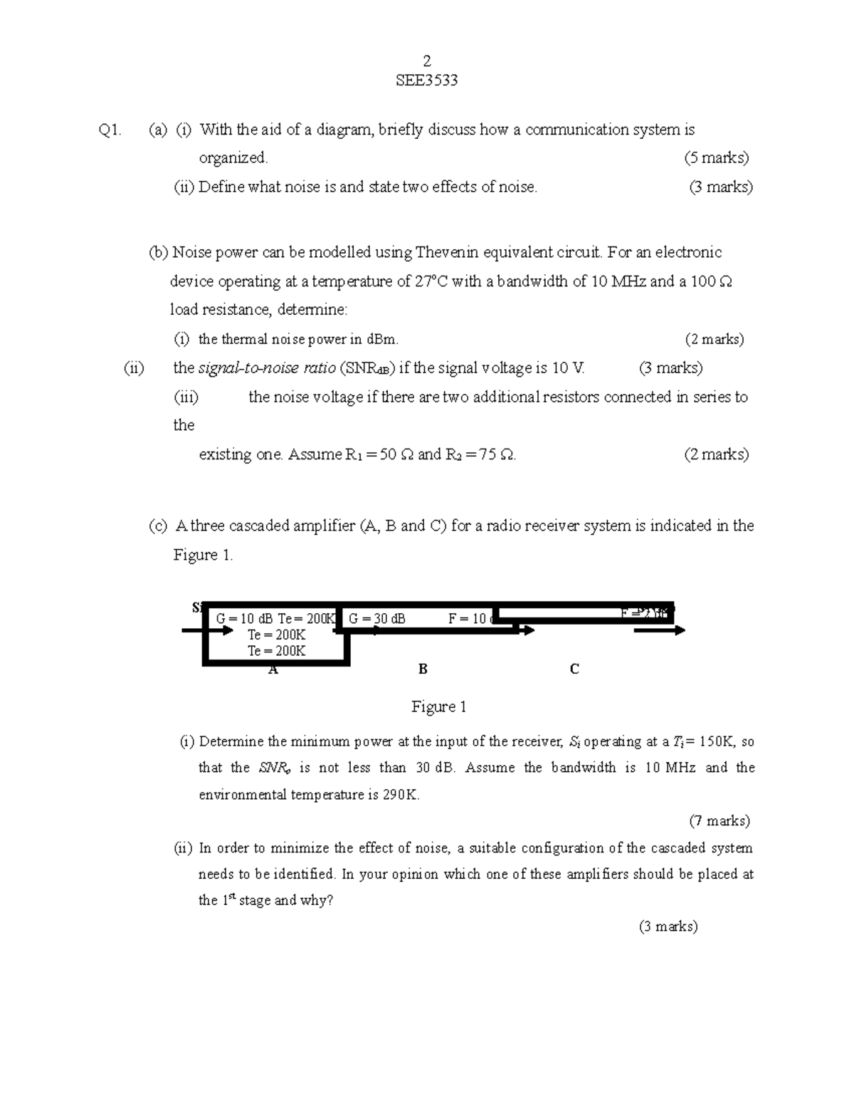 Final Examination Semester I Session 0910_Communication Principles - 2 ...