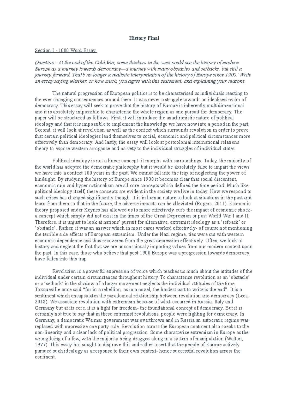 historical novels essay conclusion