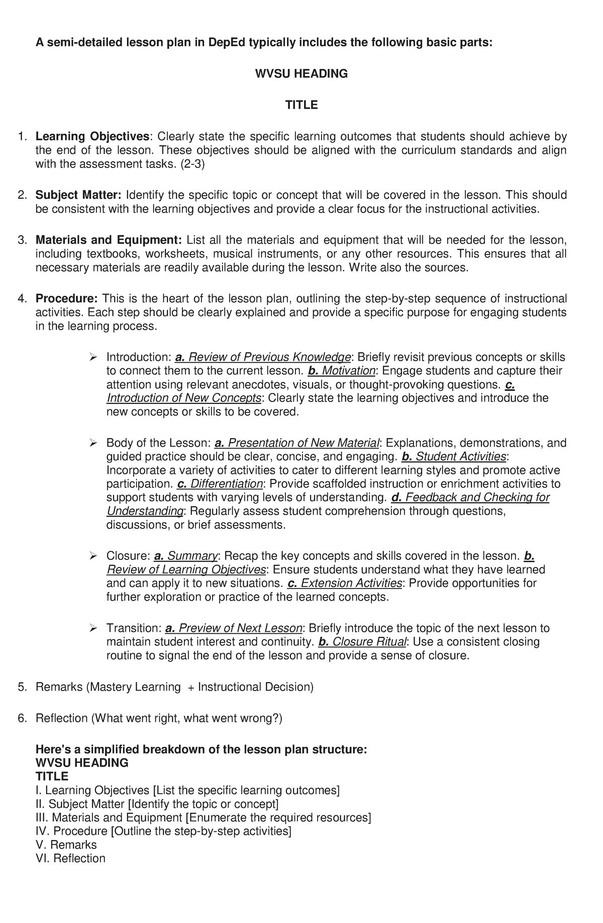 SEMI Detailed LP Format FOR Micro DEMO Teaching - A semi-detailed ...