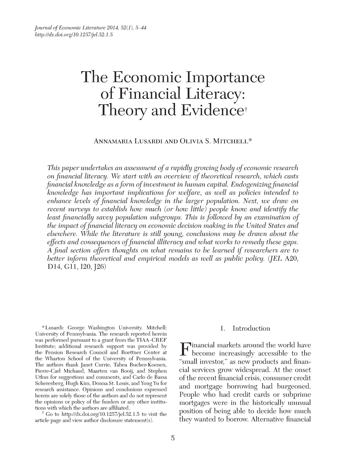 (5) Economic-importance-financial-literacy-theory-evidence - Journal Of ...