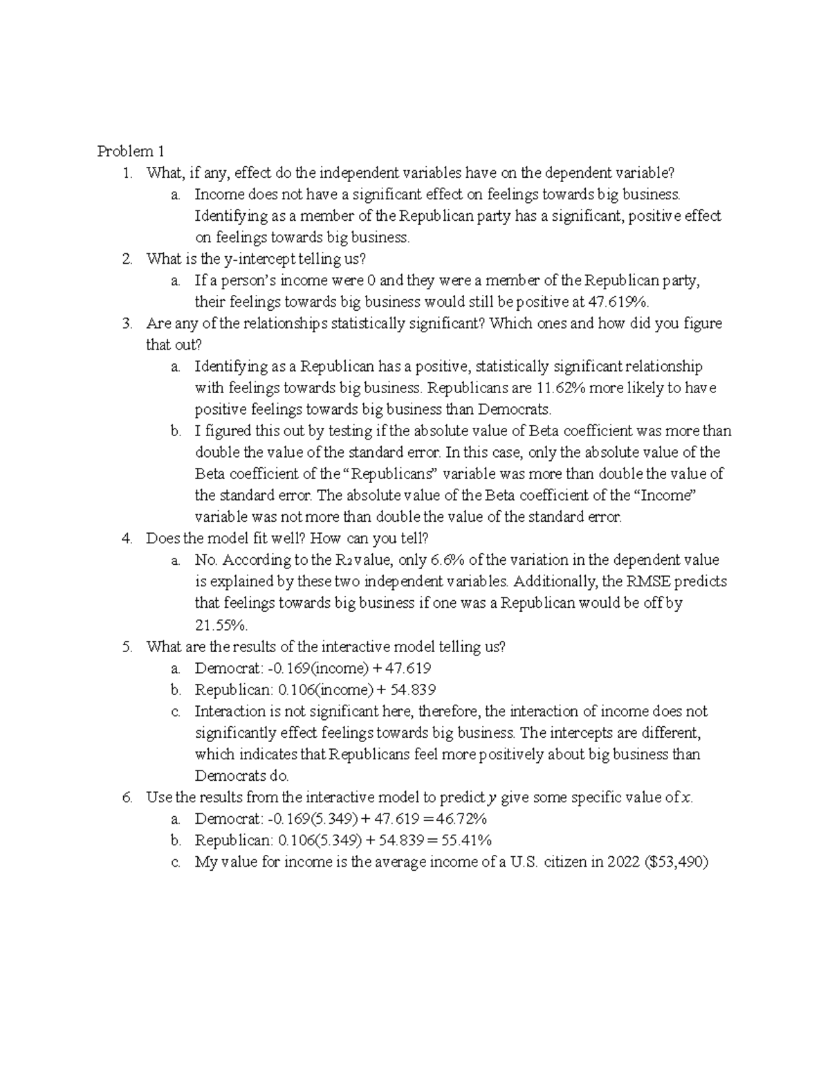 Problem Set 7 research methods in political science - Problem 1 1. What ...