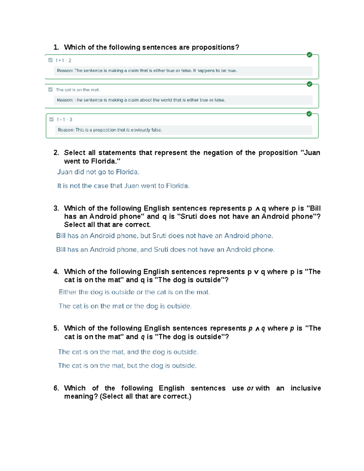 CPE_ASSIGN_2023 - Which of the following sentences are propositions ...