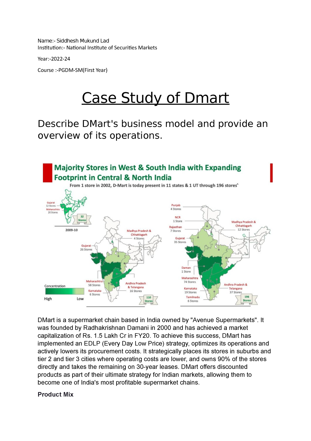 case study of dmart