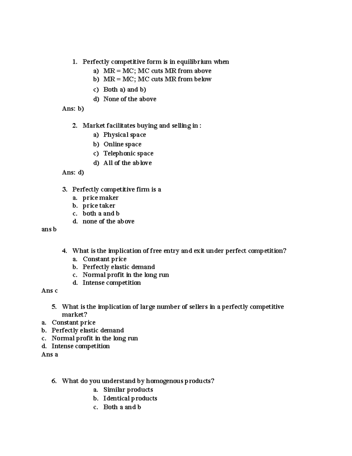 Eco MCQ 3 - Multiple Choice Questions (MCQ) For Economics 1 BALLB ...