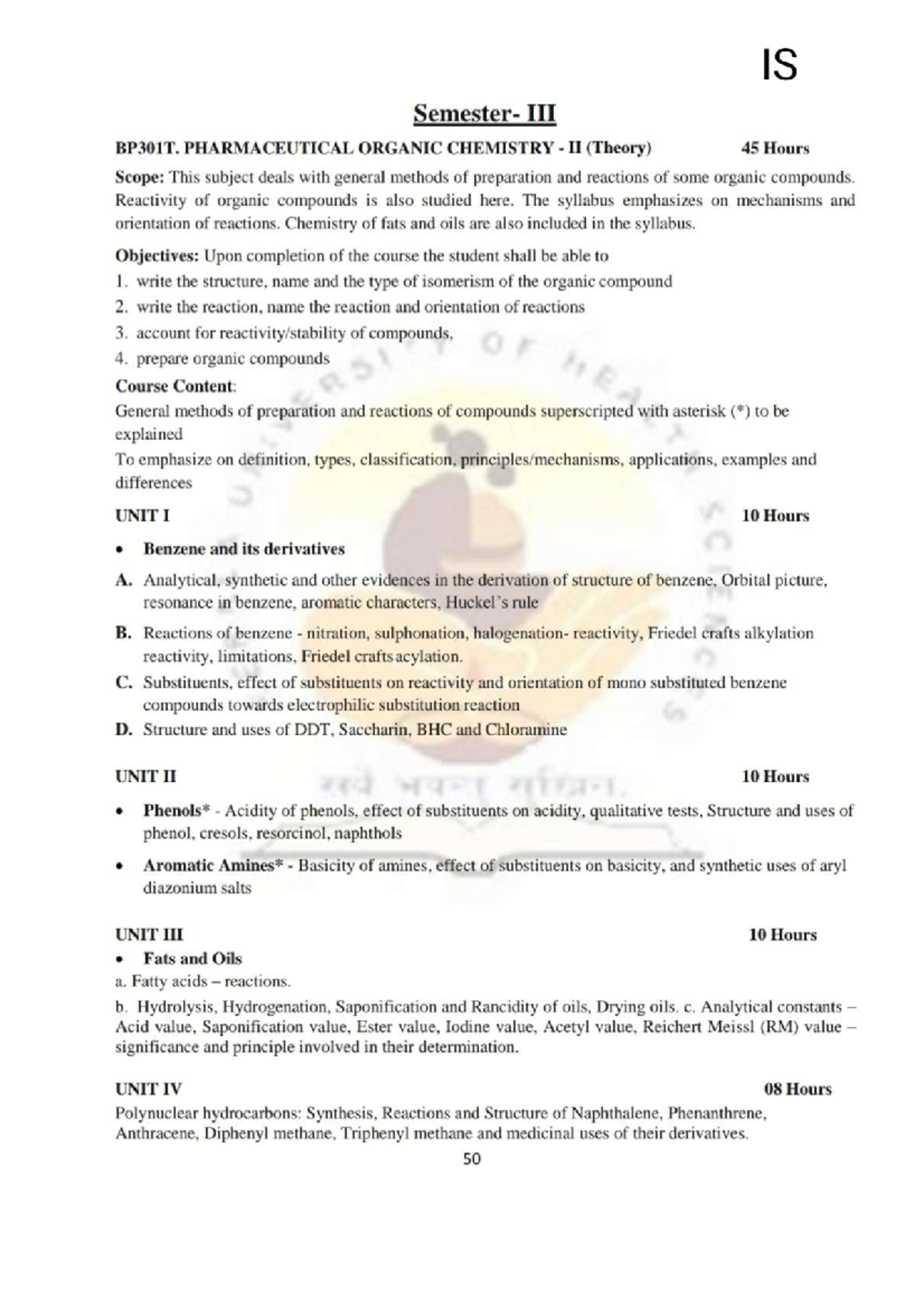 3rd sem syllabus - Pharmacy - Studocu
