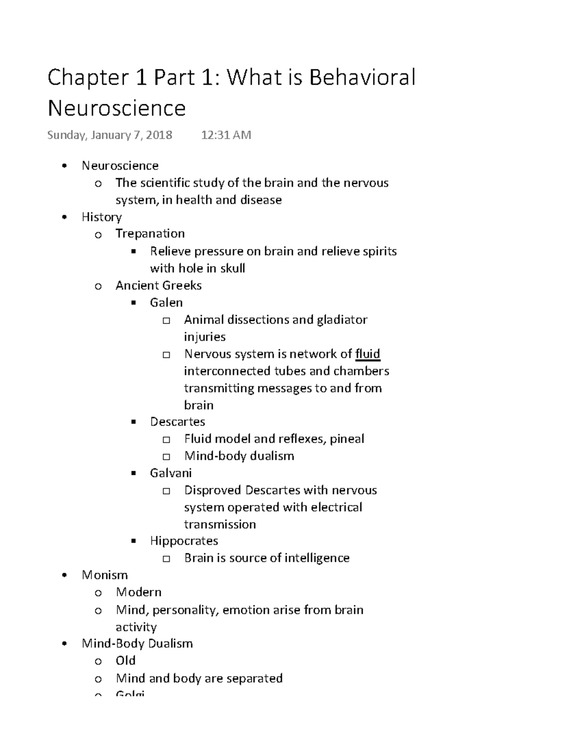 Chapter 1 Part 1 What Is Behavioral Neuroscience - Neuroscience The ...