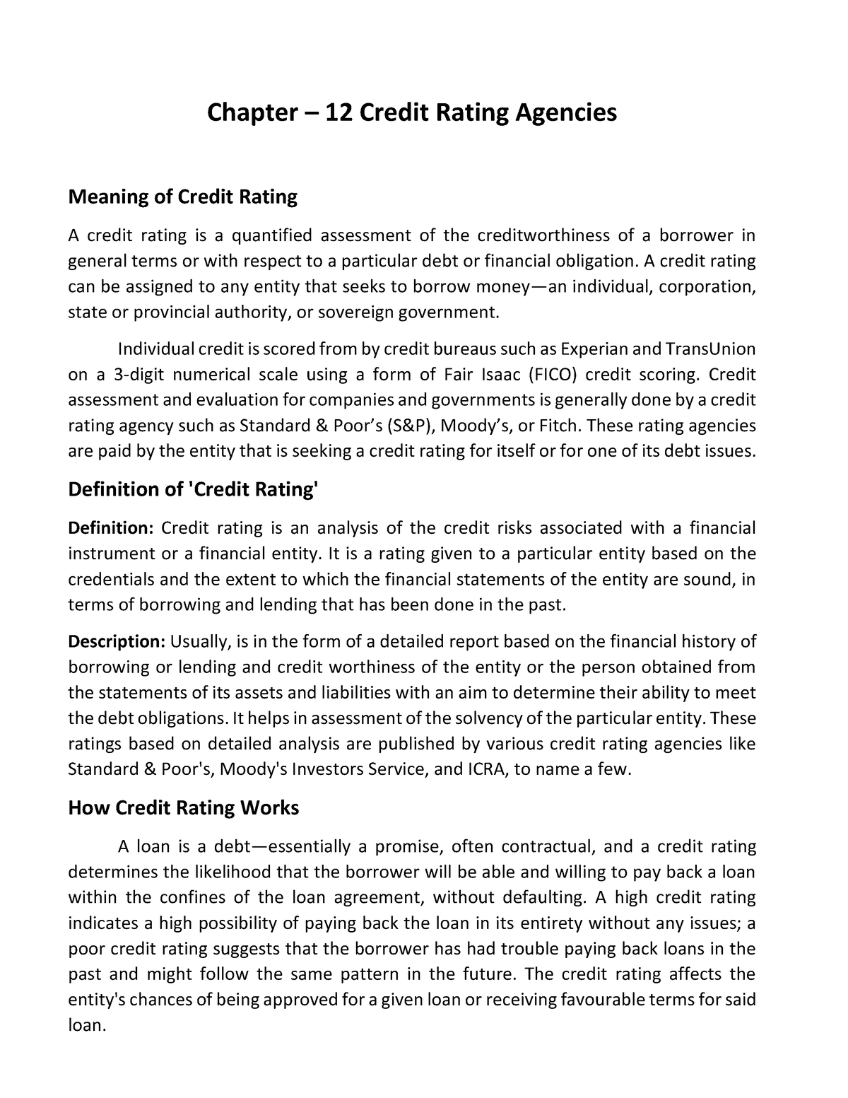 thesis on credit rating agencies