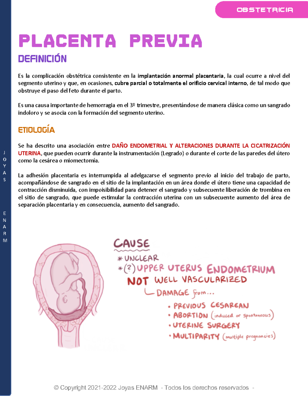 17. Placenta Previa J O Y A S E N A R M PLACENTA PREVIA DEFINICIÓN Es
