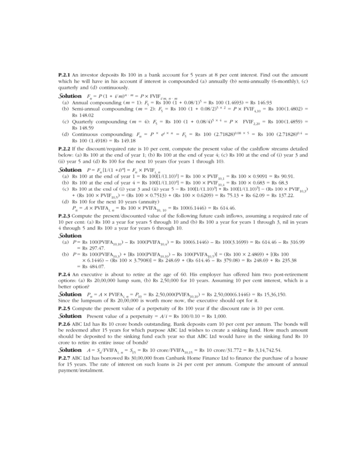 Time value of money Solved problems Financial Management Studocu