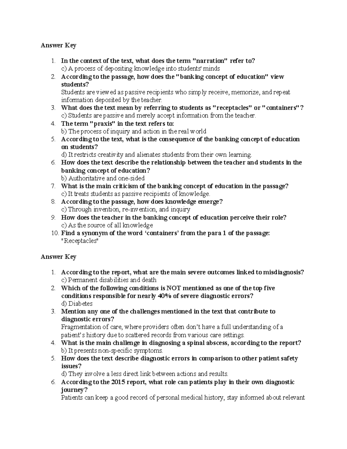 Answer KEY 11 - its a good one - Answer Key 1. In the context of the ...
