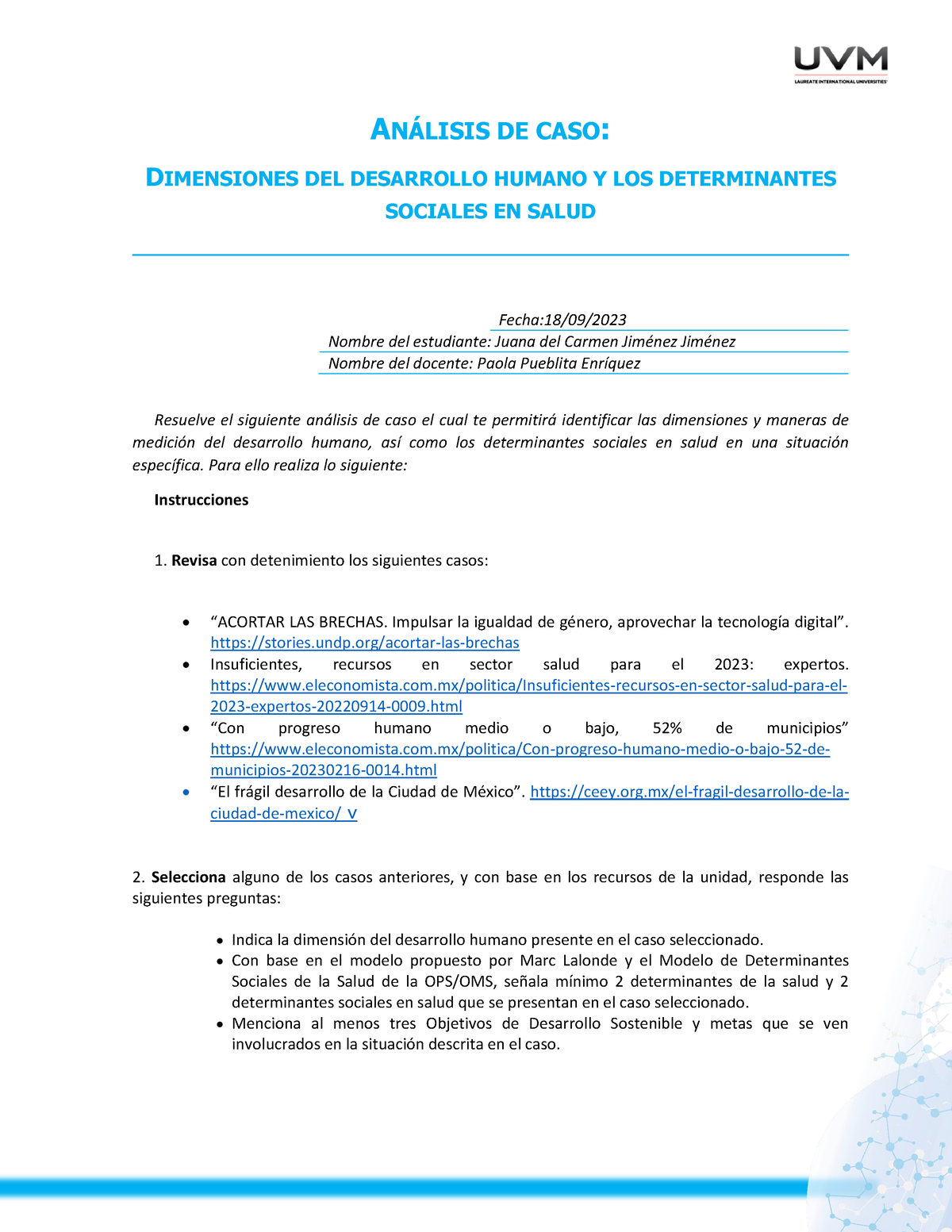 A Jjjc Pdf Desarollo Es Una Actividad Analisis Del Caso Anlisis