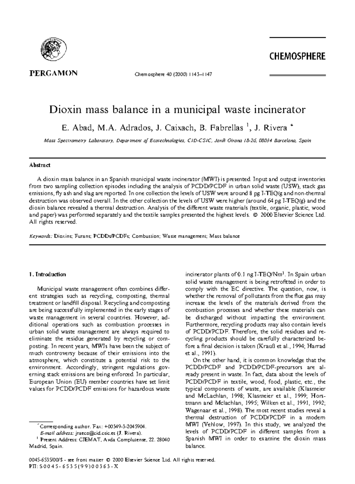 Dioxins incinerators Controle Da Poluição Atmosférica UNIFEI