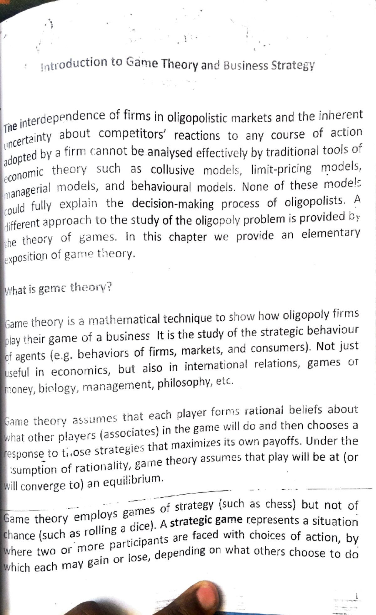 Game theory - Lecture notes 12 - Mathematics of finance - Studocu